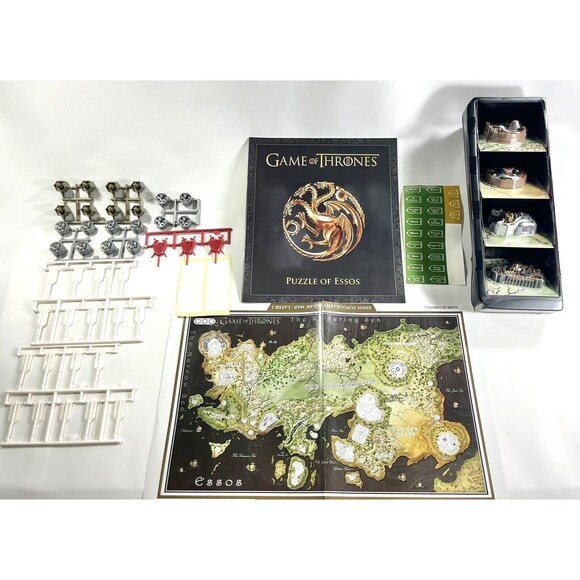 HBO Game of Thrones: 3D Map Westeros Puzzle 1350+ Pieces Open Box Complete - Picture 3 of 15